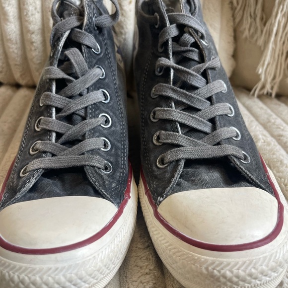 Converse Chuck Taylor All Star Lux Hidden Wedge Hi Top Gray Shoes - Picture 9 of 10